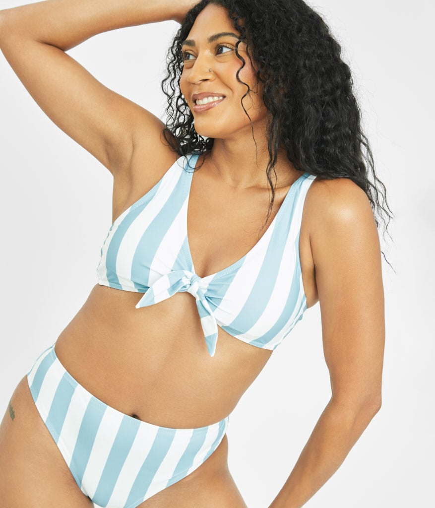 The Swim Plunge Bralette: Cabana Stripe