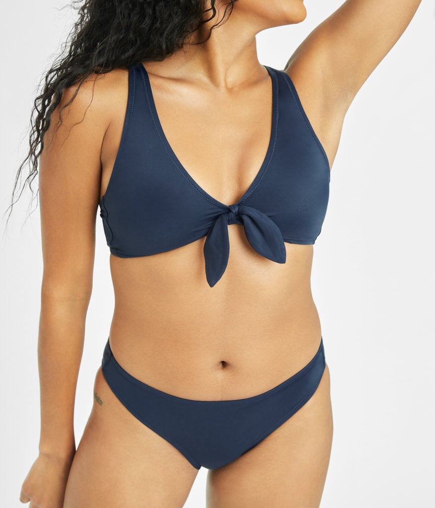 The Swim Plunge Bralette: Navy