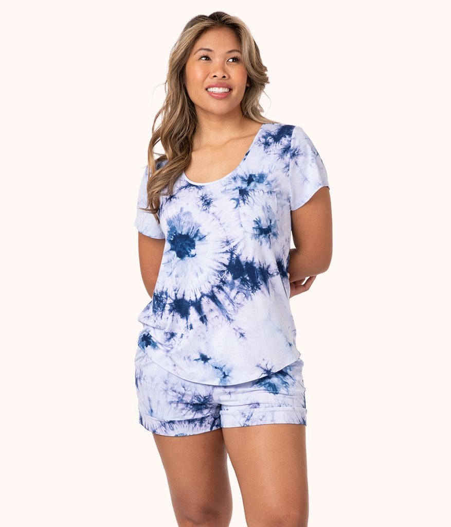 The All-Day Tie Dye Tee: Deep Blue Tie Dye