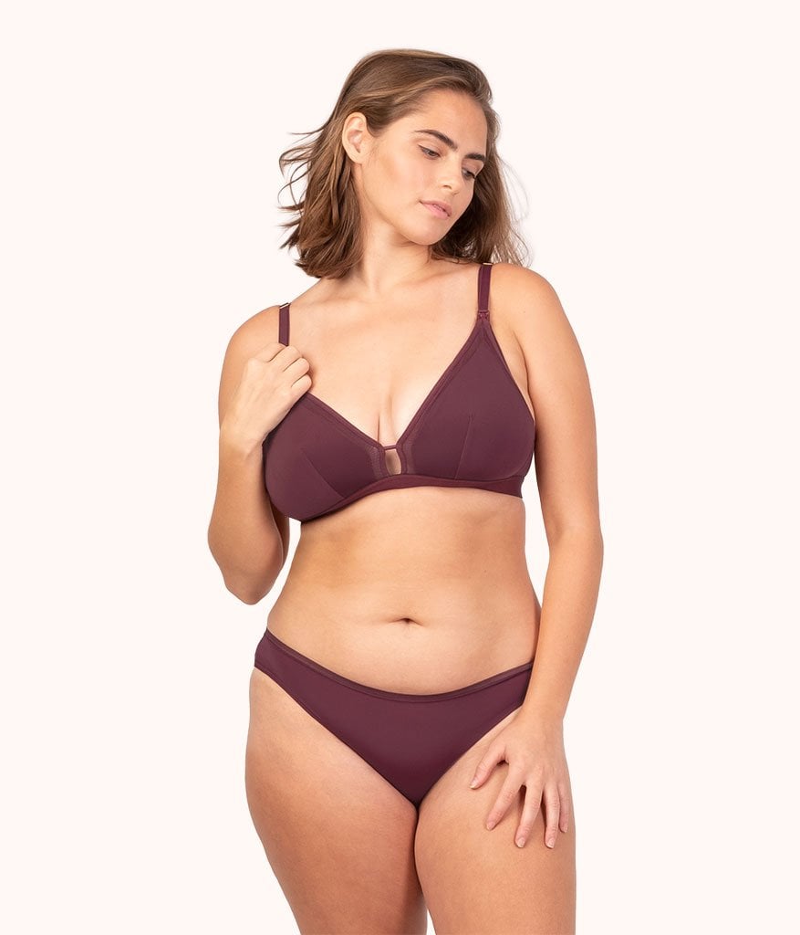 The Busty Nursing Bralette: Plum