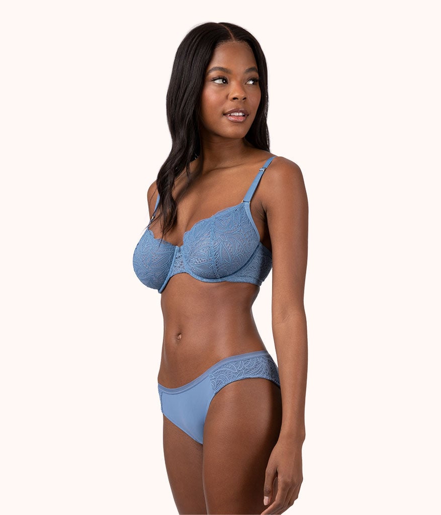 The Palm Lace Bikini: Vintage Indigo