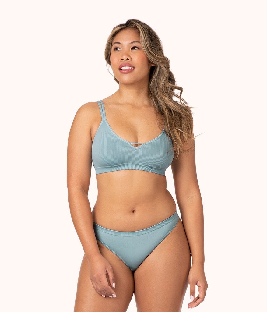 The Seamless Thong: Sky Blue