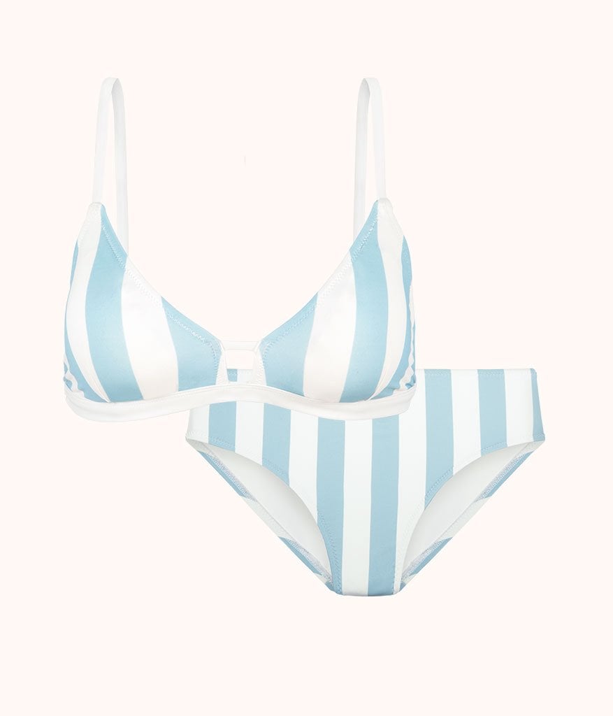 The Bralette & High Waist Swim Bundle: Cabana Stripe