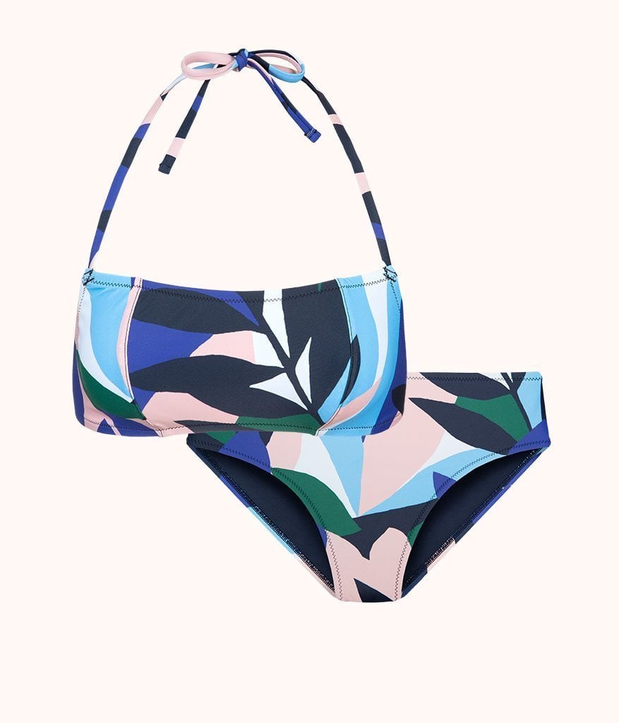 The Straight Up Halter & High Waist Swim Bundle: Retro Floral