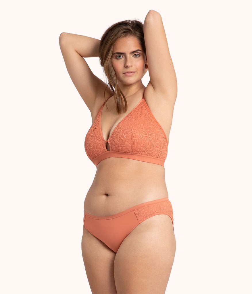 The Palm Lace Bikini: Terracotta