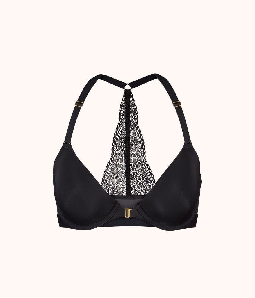 The Front Close T-Shirt Bra: Jet Black